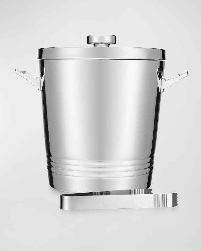 Topshelf Double-Walled Ice Bucket with Tongs